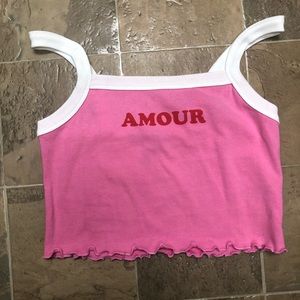 FOREVER 21 Amour Crop Top SMALL